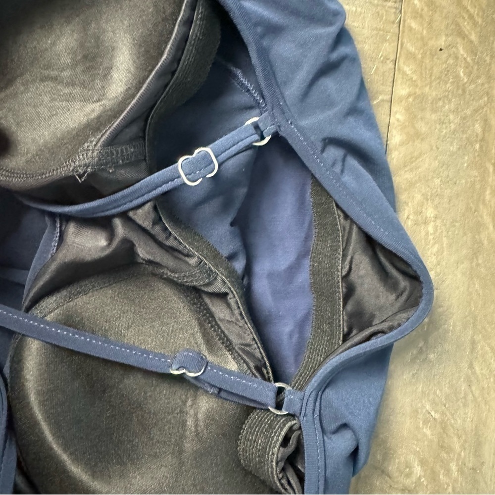 Magicsuit Rita Tiered Layered Slimming Tankini Top Navy Blue Size 16 - Picture 4 of 7